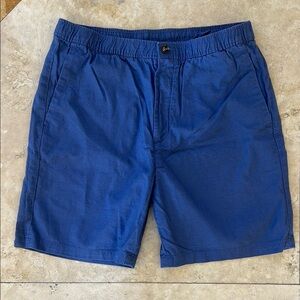 H&M Men's Blue Casual Shorts Sise S Linen and cotton fabric